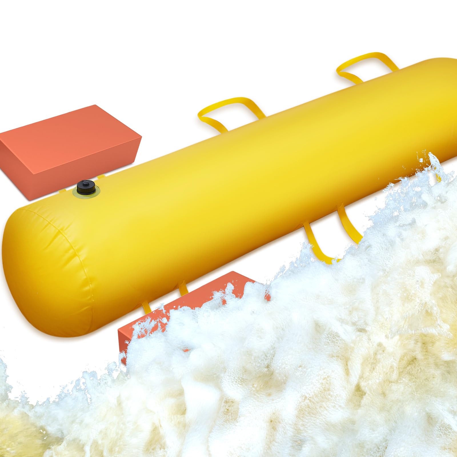 Landical Flood Barriers for Home Reusable Flood Prevention Barriers Water Barrier for Flooding PVC Flood Bags Sandbag Alternative PVC Water Diversion Tubes with Fixed Handle (6 Ft x 20 In x 12 In)