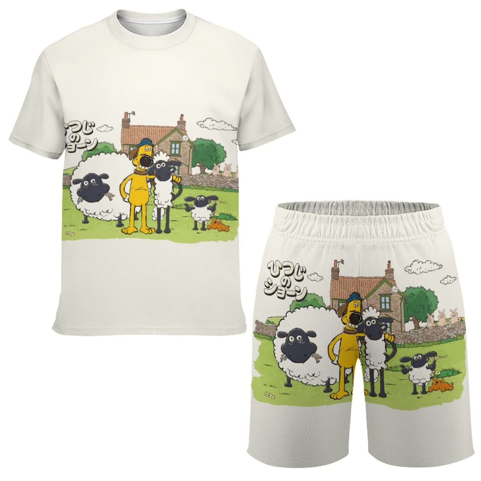 Amazon.co.jp: 子供 半袖 Tシャツ ひつじのショーン 羊 ハーフパンツ 2点セット 青少年 パジャマ トップス ショートパンツ キッズ服  丸首 ジャージ ボーイズ ジュニア 男の子 女の子 旅行 海遊び ルームウエア 部屋着 夏服 130cm-170cm : ファッション