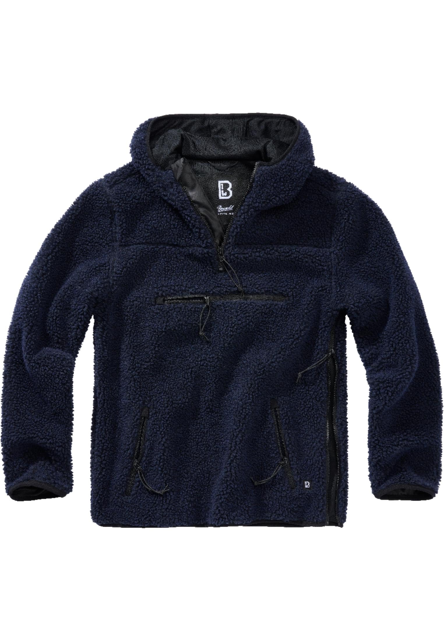 Brandit Teddy Coupe-Vent Homme Coupe-Vent Noir 100% Polyester