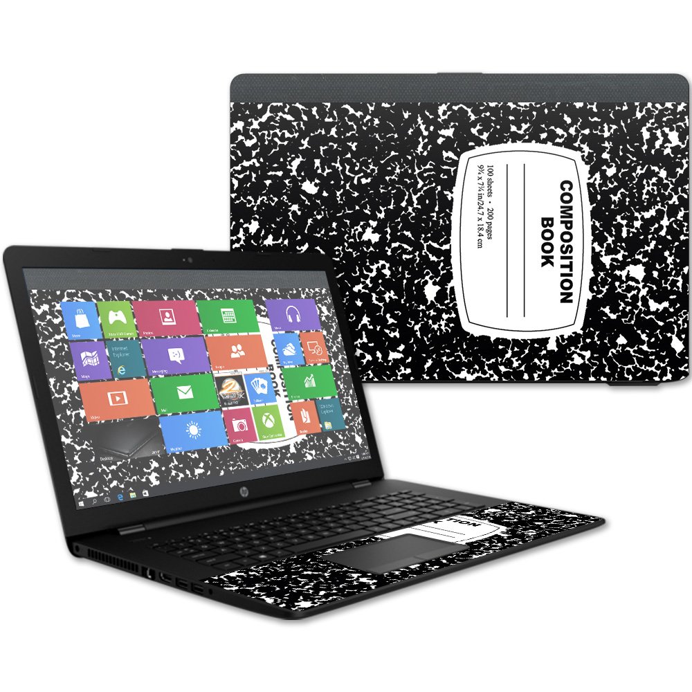 MightySkins Skin Compatible with HP 17t Laptop 17.3" (2017) - Composition Book | Protective, Durable, and Unique Vinyl Decal wrap Cover | Easy to
