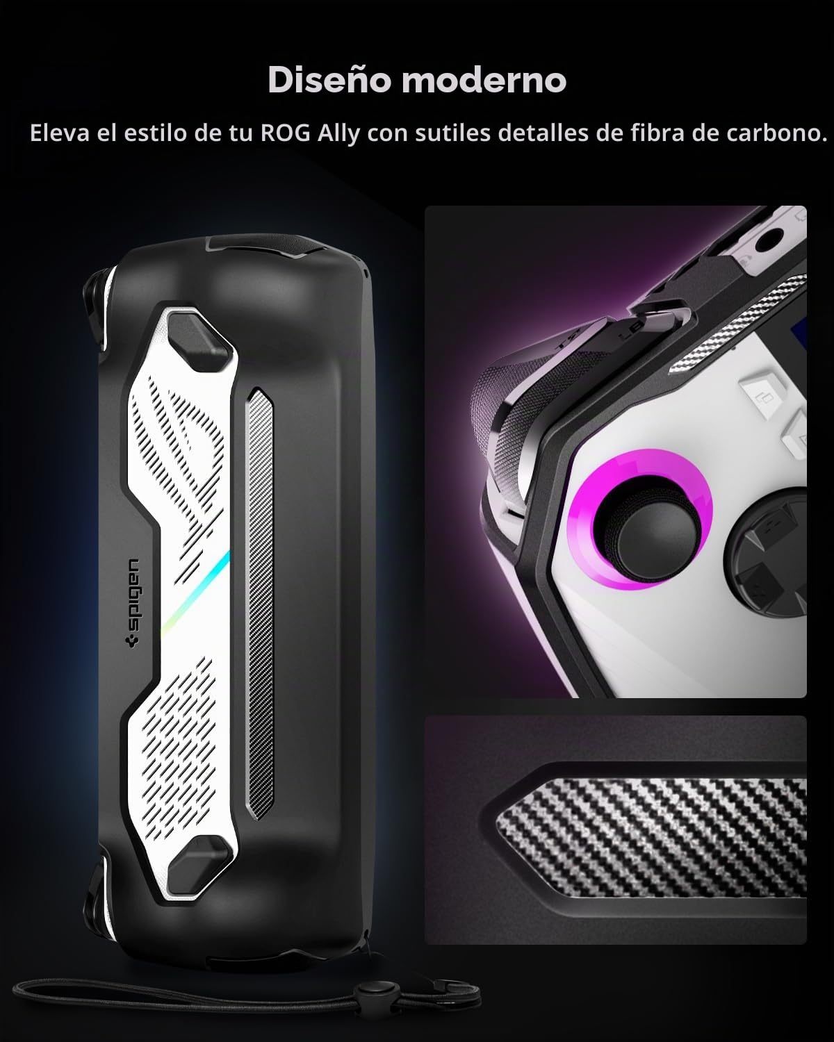 Spigen Funda Rugged Armor Compatible con ASUS Rog Ally 2023 RC71L - Negro