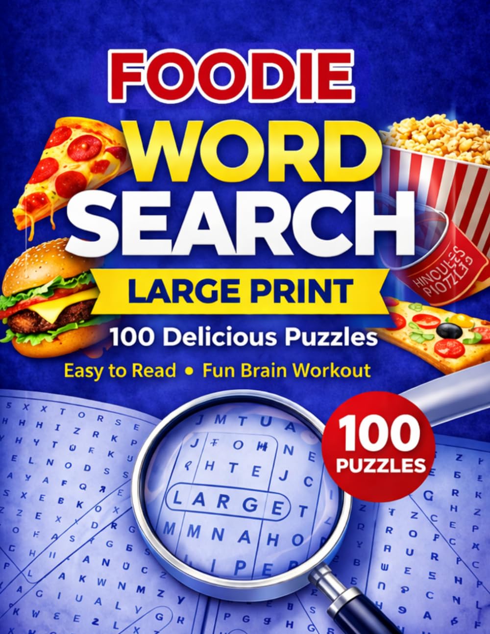 FOODIE WORD SEARCH-LARGE PRINT: 100 Delicious Puzzles - Easy on the Eyes * A Fun Brain Workout