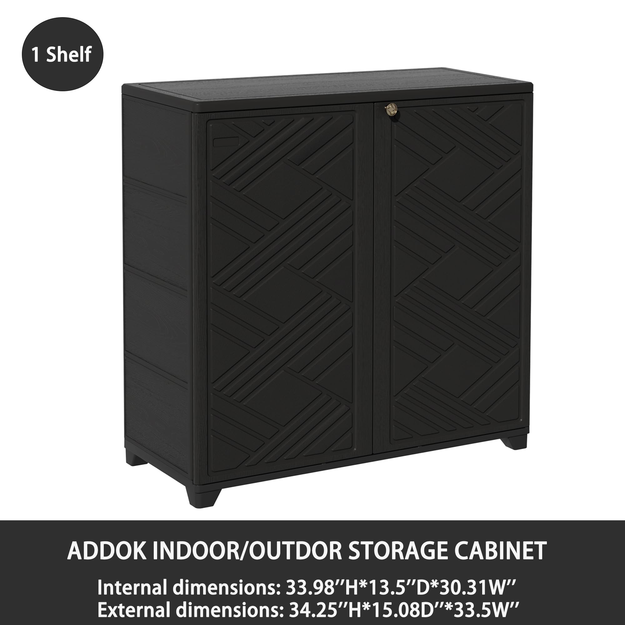 Amazon.com: ADDOK Indoor Outdoor Plastic Storage Cabinet 34