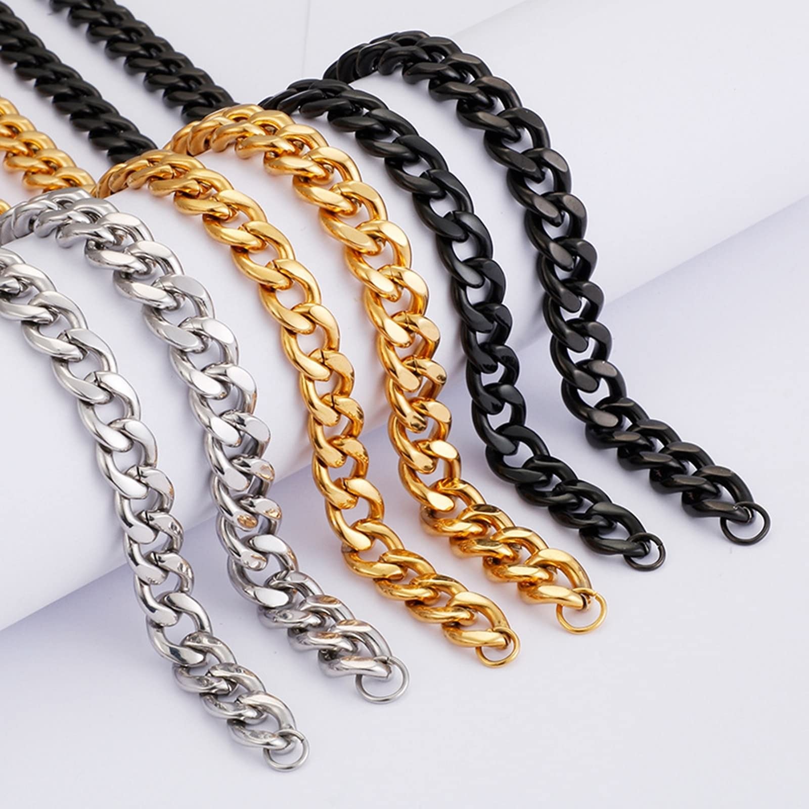 Collana a catena da uomo in acciaio inossidabile, larghezza da uomo 10/11 mm, regalo di San per un amico