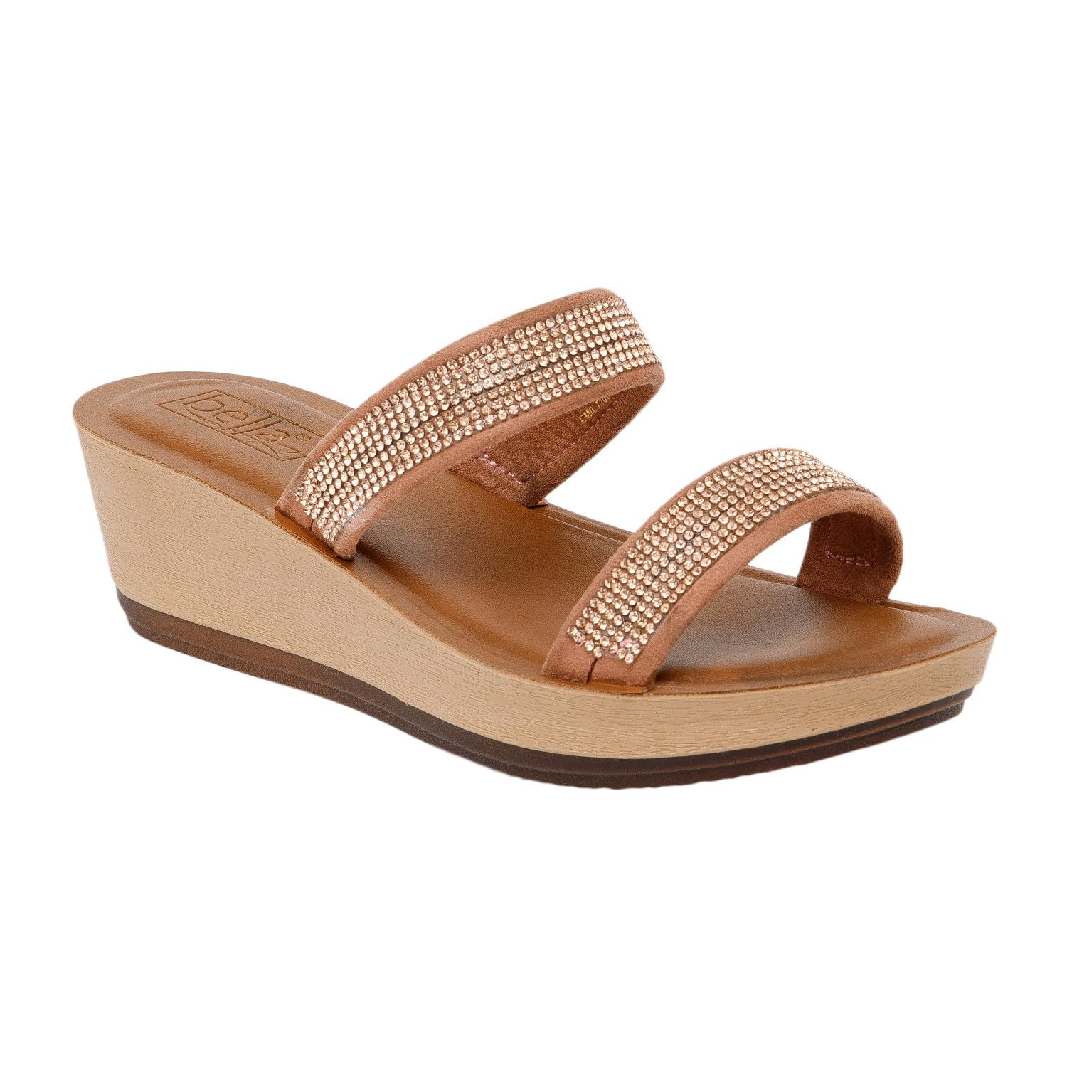 BELLA by Labella Womens Fashion Platform Slip-On Sandal – Comfortable, Lightweight, Slip-Resistant, Breathable – Ideal for Casual and Office Wear 24000077Copper UK 7 (B0D1KFY5VJ) Amazon Price History, Amazon Price Tracker