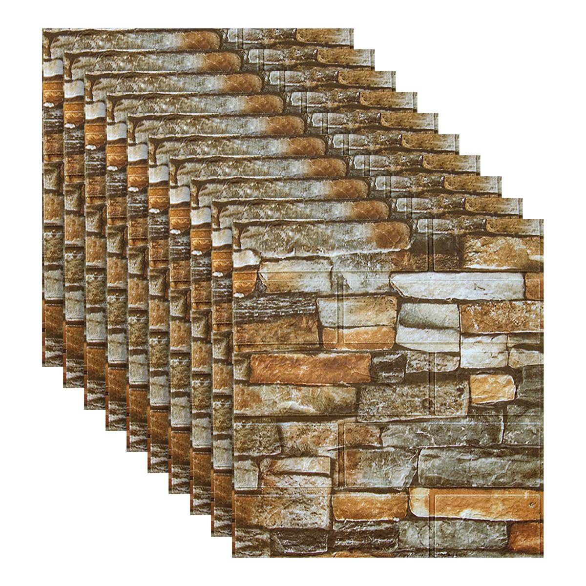 Papier peint 3D briques pour masquer les imperfections des murs de chambre