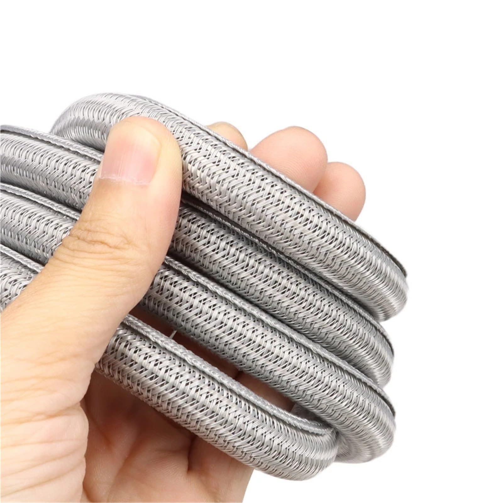 Organizador de Cables Funda de Cable Trenzada Pet Gris 3/5/8/10/13/16/19/25mm Autocerrada con Aislamiento Organizador Cables Cubierta de Gestión de Cables(13.0mm,30 Meters)