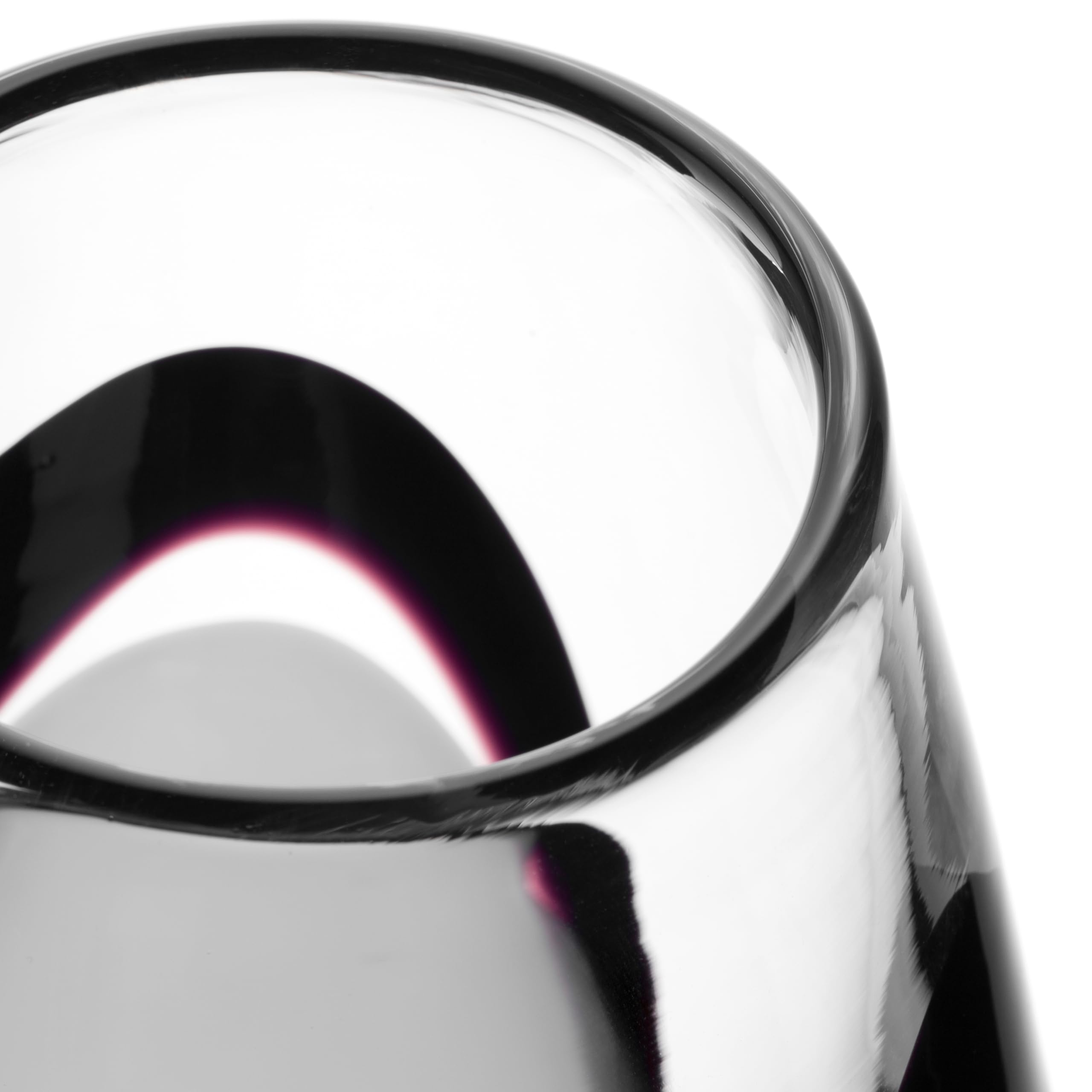 LEONARDO HOME OCCHI Bianchi Vase • 1 Stück • Designvolle Dekovase in Schwarz Weiß • ⌀8 cm • Wohnaccessoire für Moderne Tischdeko • Stilvolle Blumenvase • Höhe 37 cm • Mehrfarbig • 055296