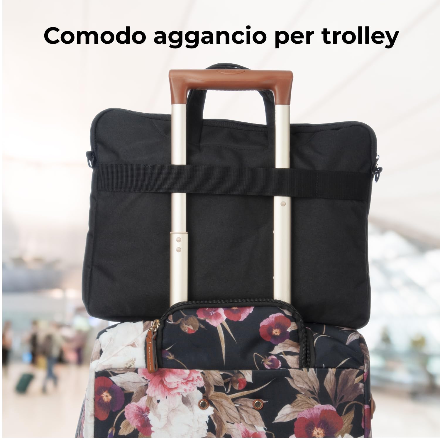 Vultech Borsa per Notebook 15.6" con Vano Imbottito, Tracolla Regolabile