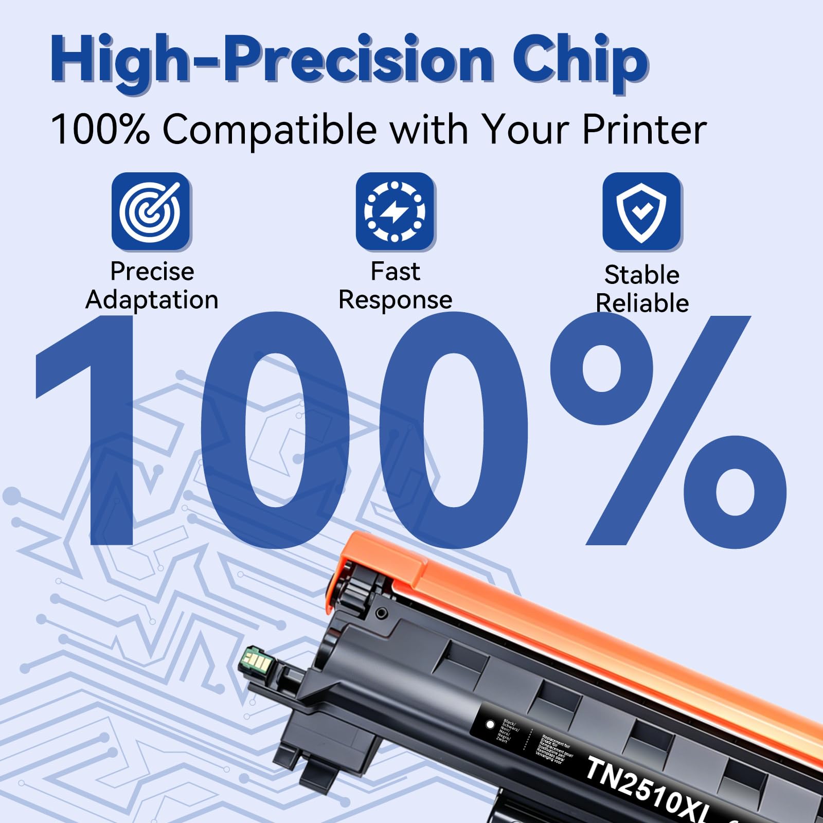 Lemero TN2510XL Toner compatibile per Brother MFC-l2827dw MFC-l2800dw MFC-l2827dw hl-l2400dw mfc-l2835dw hl-l2400dwe mfc-l2860dwe dcp-l2660dw hl-l2445dw per 2510 toner (2 nero)