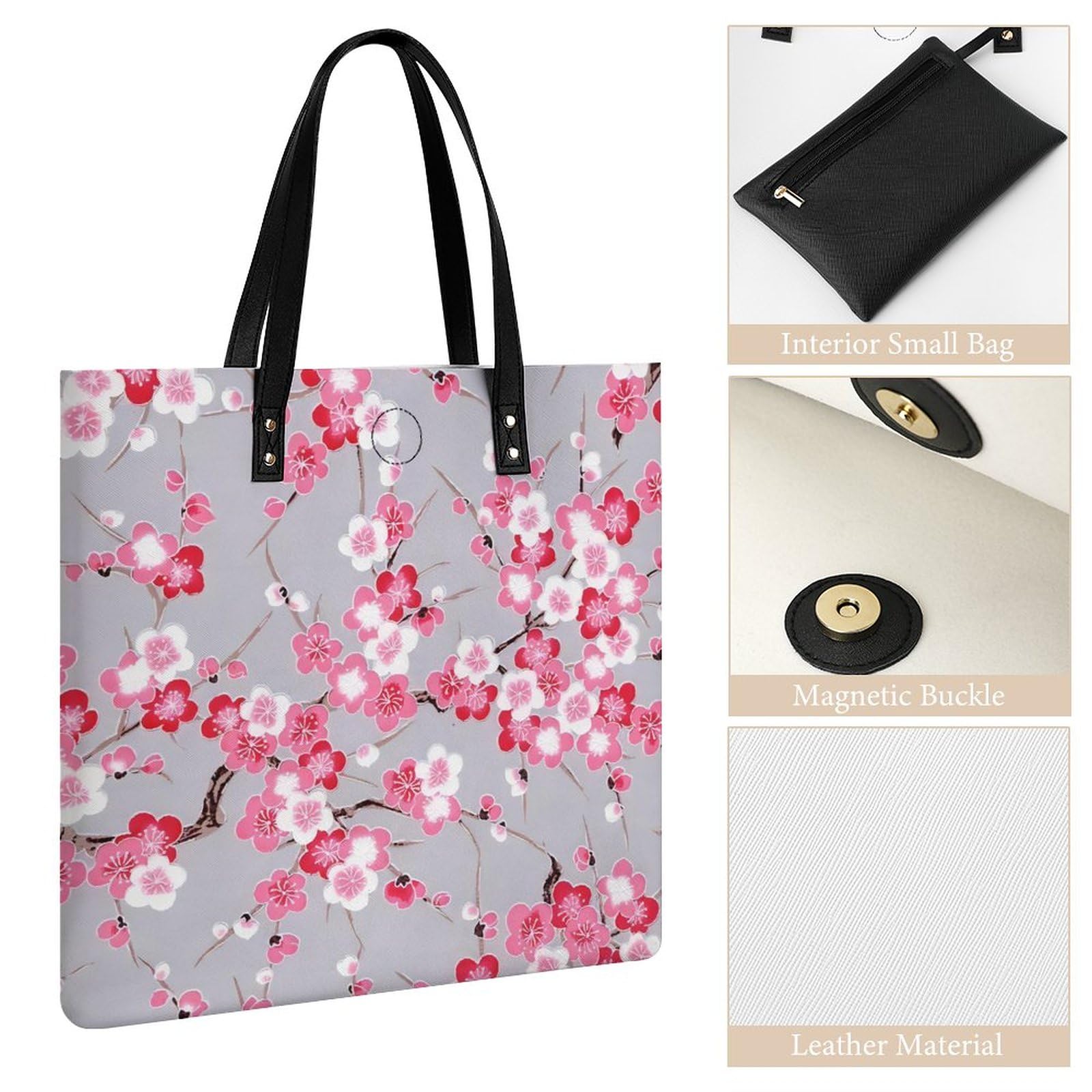 Amazon.co.jp: トートバッグ ピンク さくら 桜柄 ハンドバッグ 手提げ 
