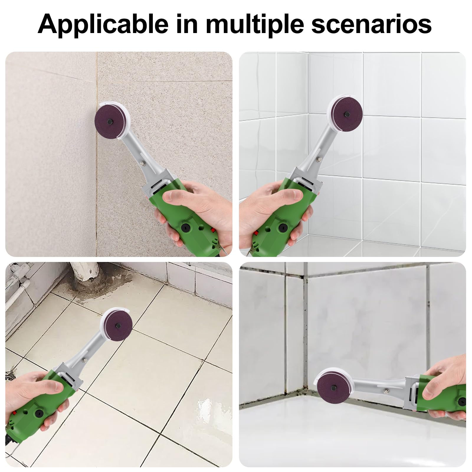 Outil De Restauration Des Joints De Carrelage 450W,Meuleuse Droite (vert) | Outil Rotatif Électrique Professionnelle avec 6 Vitesse Réglables, 16 000 tr/min, Pince 3mm, pour Meulage et Tronçonnage