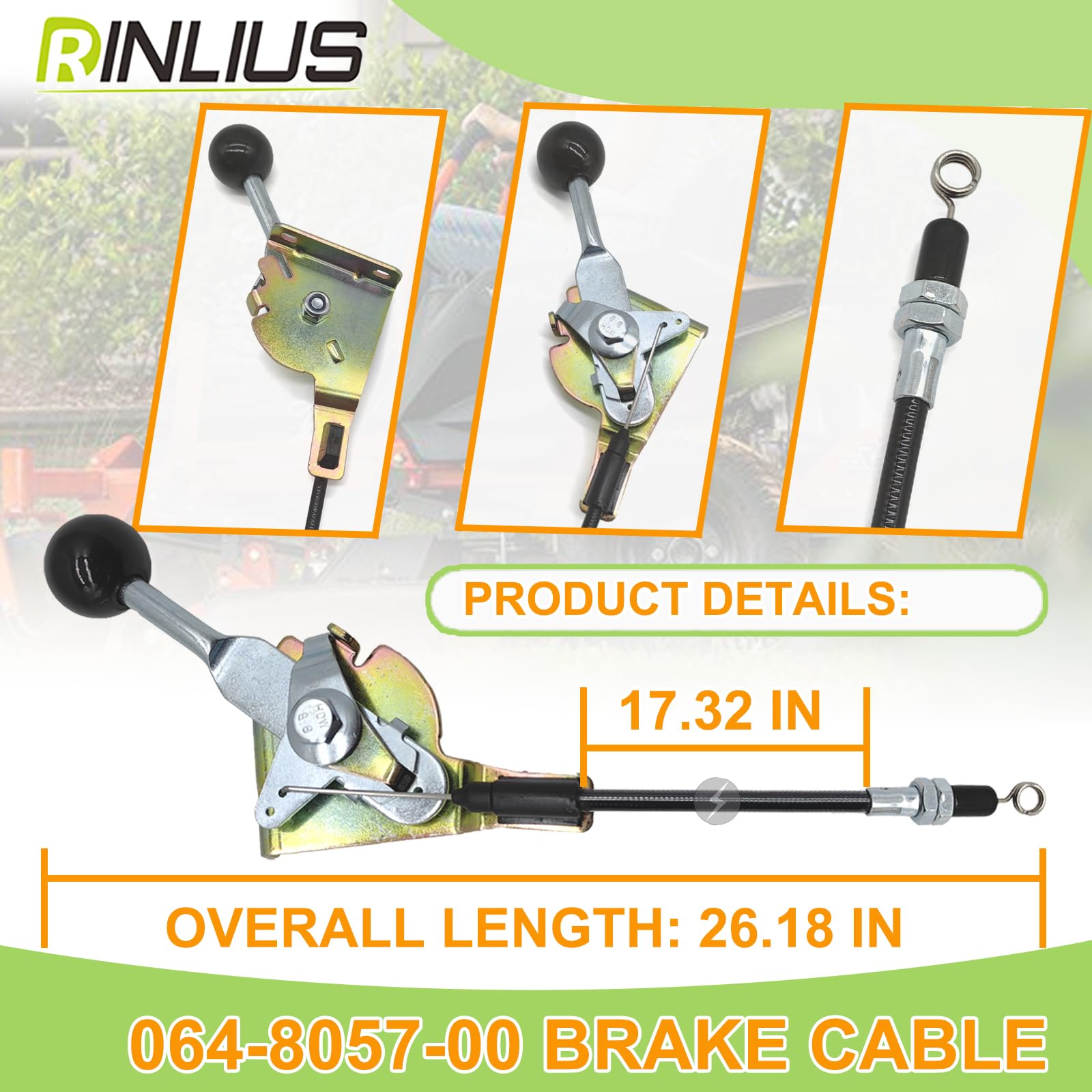 Amazon.com: Rinlius Lawn Mower Brake Cable 064-8057-00 for Bad Boy