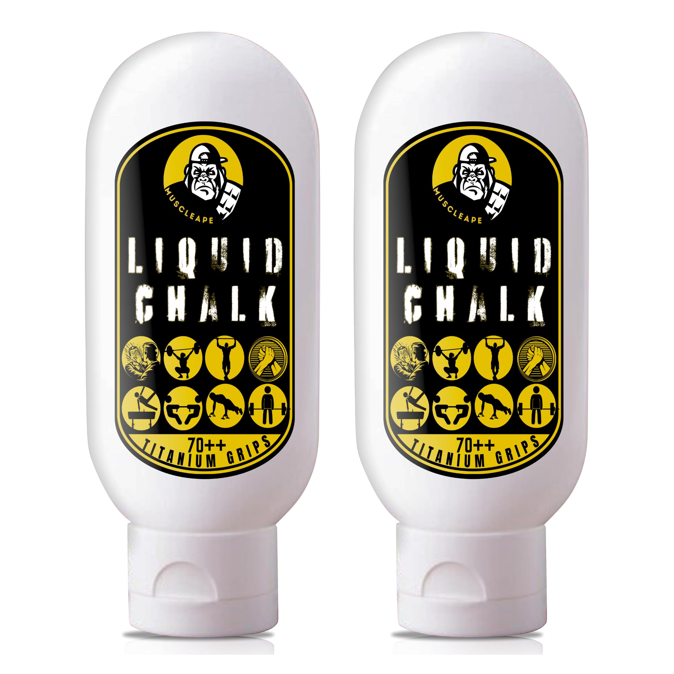 Muscleape Liquid Chalk Cream for Titanium Strenght Dry Grip.Sweat Free Hands for Weightlifting, Gym, Rock Climbing, Calisthenics, Gymnastics, Crossfit, Bodybuilding. 70 Ml. Pack of 2. (B0D8JKJ6WL) Amazon Price History, Amazon Price Tracker