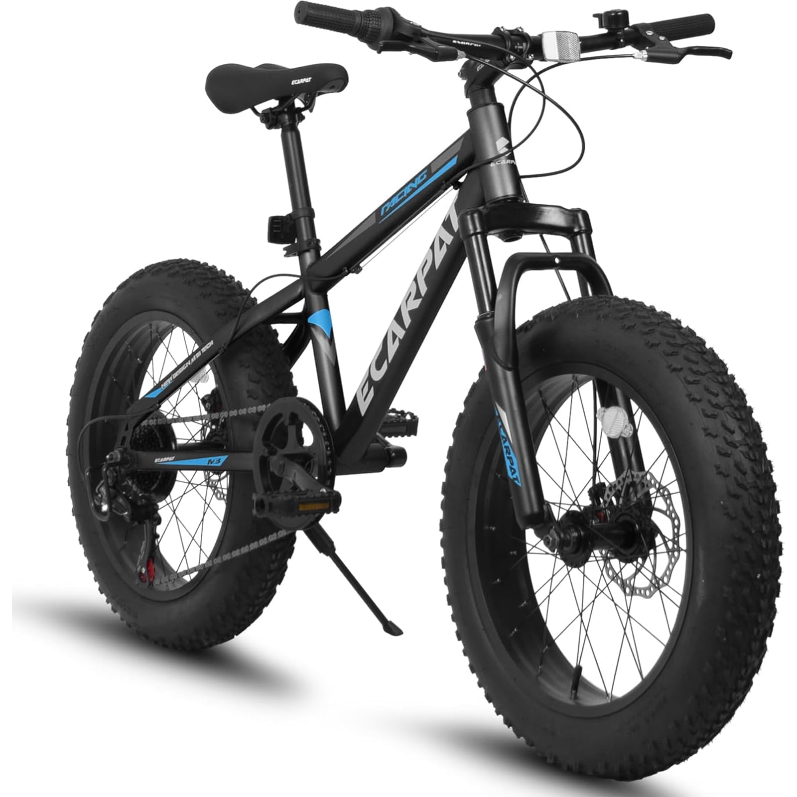 Ecarpat 20 inch Kids Mountain Bike for Boys Girls 7-15 Years Old, All Terrain Mountain Bikes 7-Speed with Mechanical Disc Brakes Front Suspension, Mountain Bicycle Gift for Boys and Girls