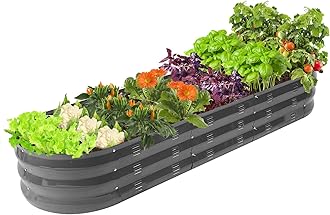 GADI 67-Inch Raised Garden Bed, Metal Planter Box for Vegetables and Flowers, Large Outdoor Gardening Kit, Easy DIY Assembly, Weather-Resistant & Rust-Proof