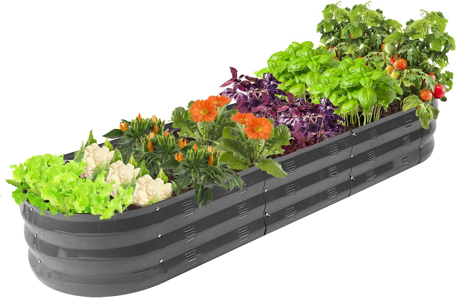 GADI 67-Inch Raised Garden Bed, Metal Planter Box for Vegetables and Flowers, Large Outdoor Gardening Kit, Easy DIY Assembly, Weather-Resistant & Rust-Proof