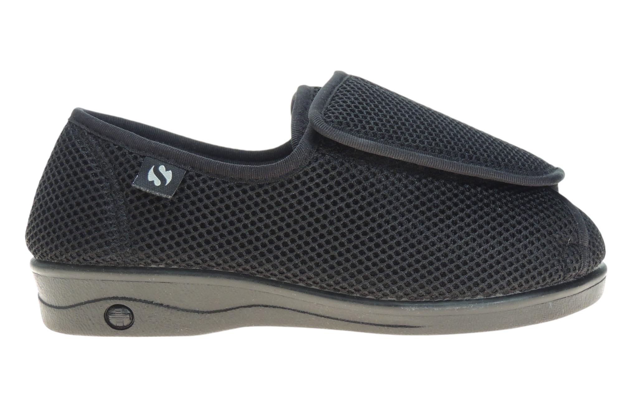 Calzados Romero Zapatilla para Pies Delicados en Ancho Especial para Mujer Tratamiento Antibacteriano Sanitized Negro Talla 38