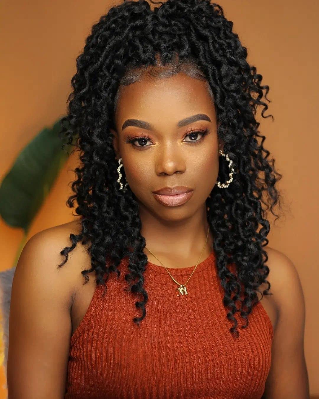 Buy Alimiriam New Goddess Locs Crochet Hair 6 Packs 14 inch River Curls