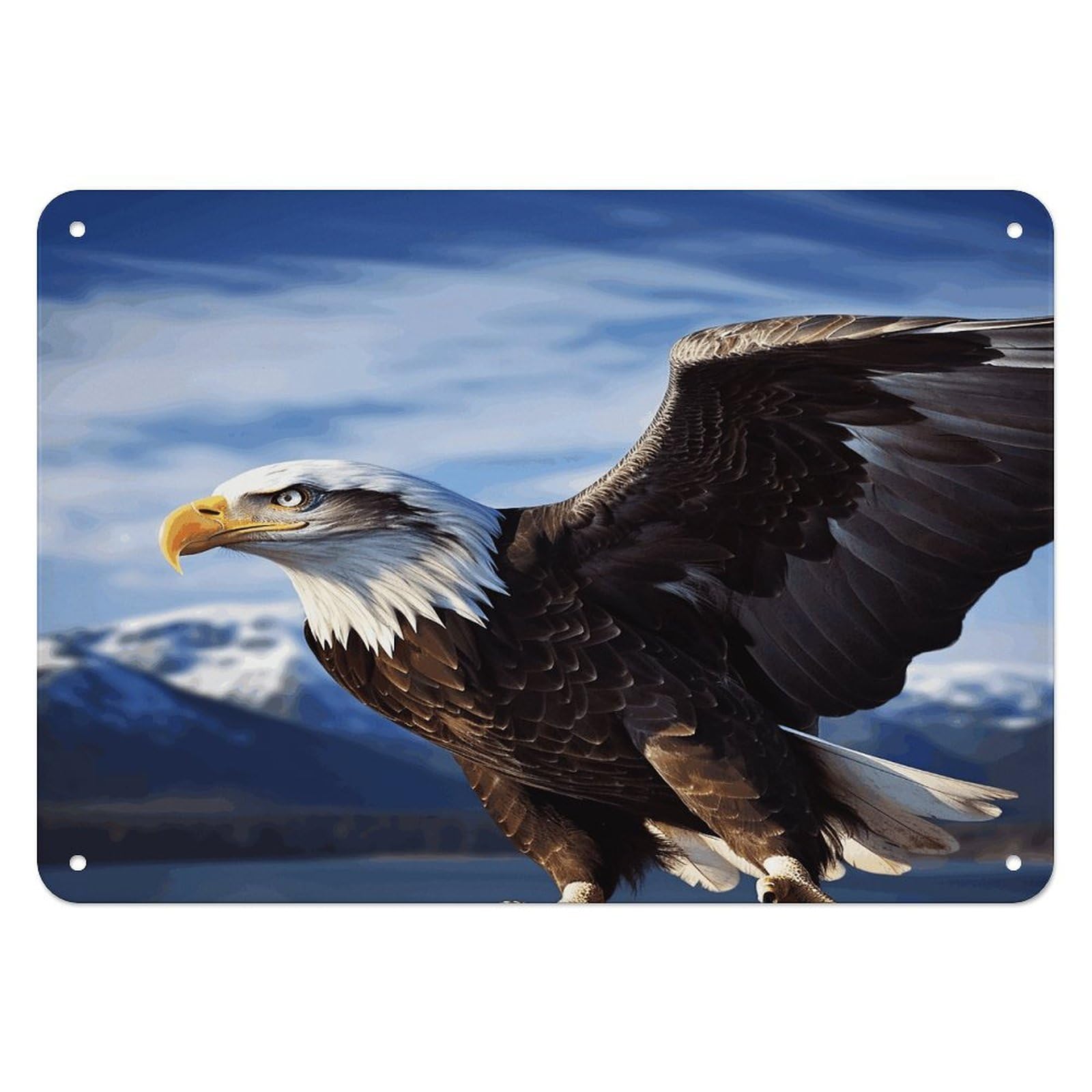 Fodpand Style Eagle1 Retro Vintage Metal Tin Sign,Wall Art Decor Garden Plaque Poster For Bedrooms Yard Bars Pubs Patios Porches 7.9X5.5 Inch