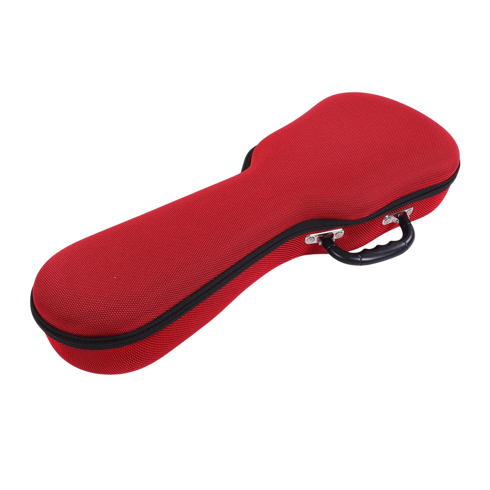Generic 21-calowy Wodoodporny Miękki Pokrowiec na gitarę akustyczną, Lekki z Odpinanym Paskiem, Pluszowe Wnętrze, Pasujący do 21-calowych Ukulele, Czarny (czerwony)