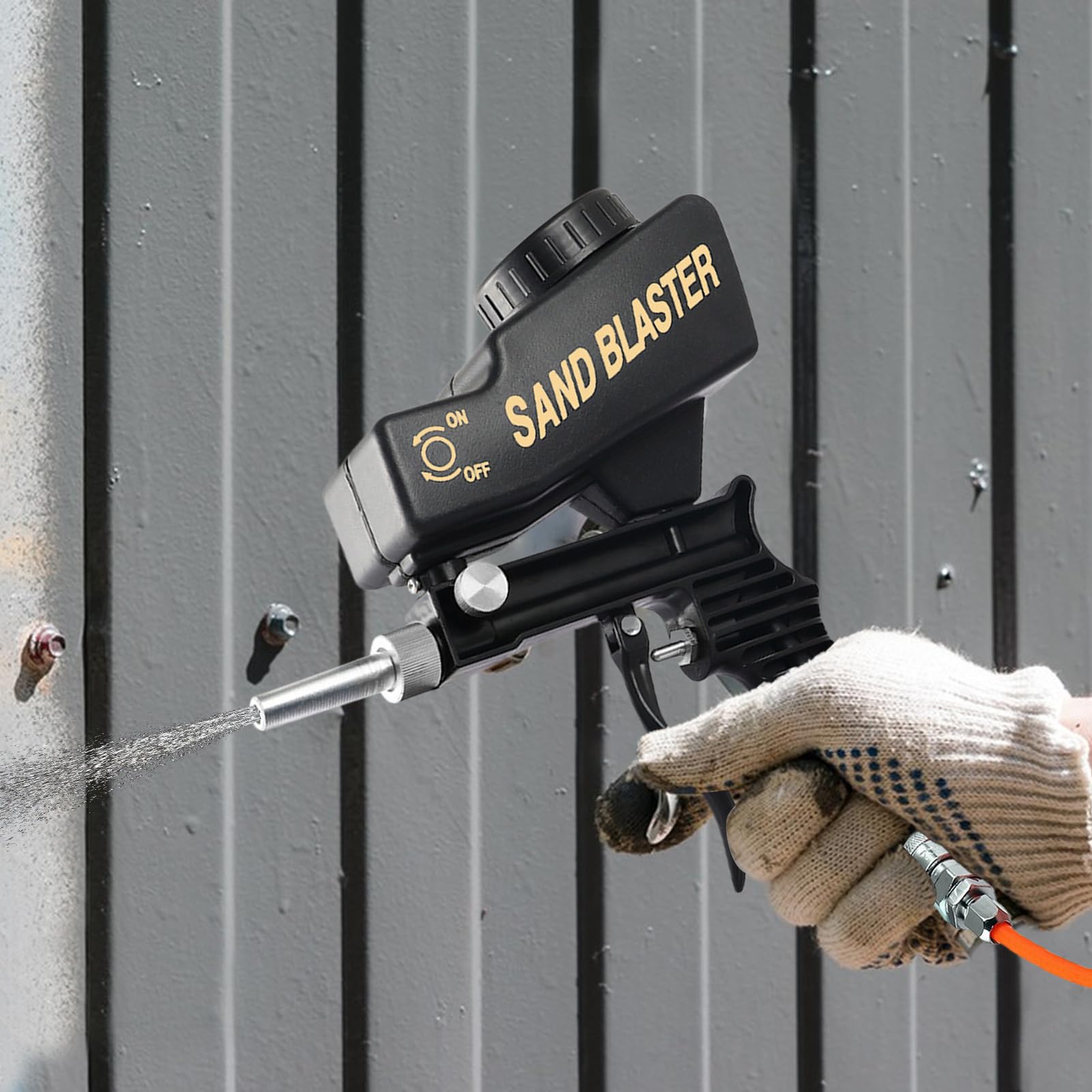 Sand Blasting Machine | Handheld Blasting Gún | Sandblasting Equipment | Rust Remover for Metal Paint Restoration Wood Polishing Furniture Varnish Work Industries