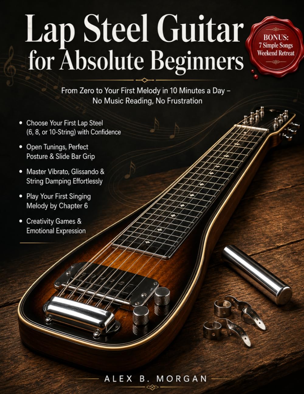 LAP STEEL GUITAR FOR ABSOLUTE BEGINNERS: From Zero to Your First Melody in 10 Minutes a Day – No Music Reading, No Frustration