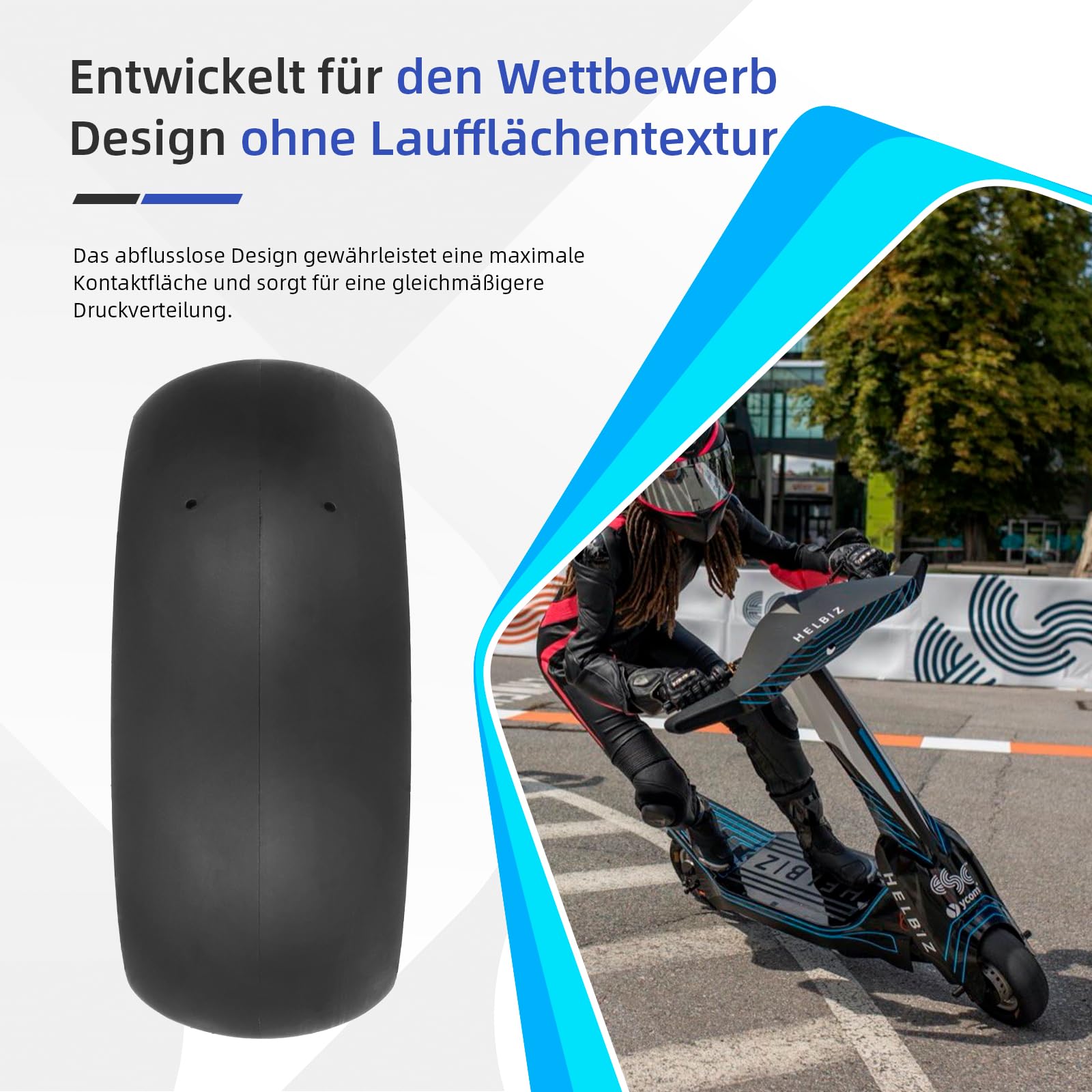 ulip 2PCS 90/65-6,5 Pneus de course Slick Pneus sans chambre à air pour Dualtron Zero 11X Speedual Plus Scooter