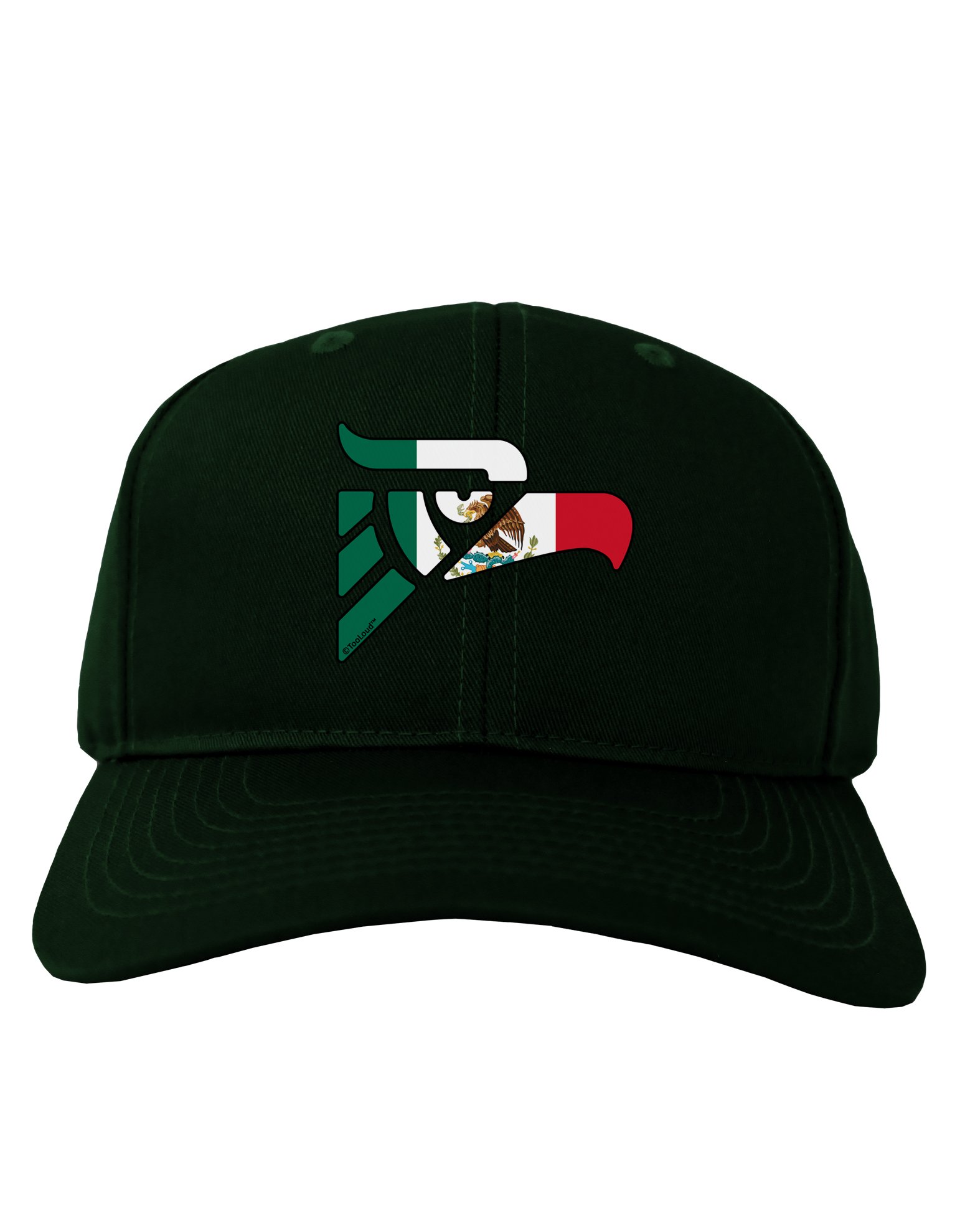 TOOLOUD Hecho en Mexico Eagle Symbol - Mexican Flag Adult Dark Baseball Cap Hat - Hunter Green