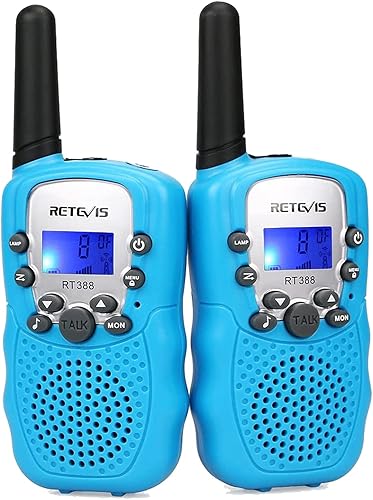 Retevis RT388 Walkie Talkies para niños, juguetes Walky Talky con linterna, 22 CH, LCD, Keylock, Walkie Talkie de largo alcance para niños y niñas