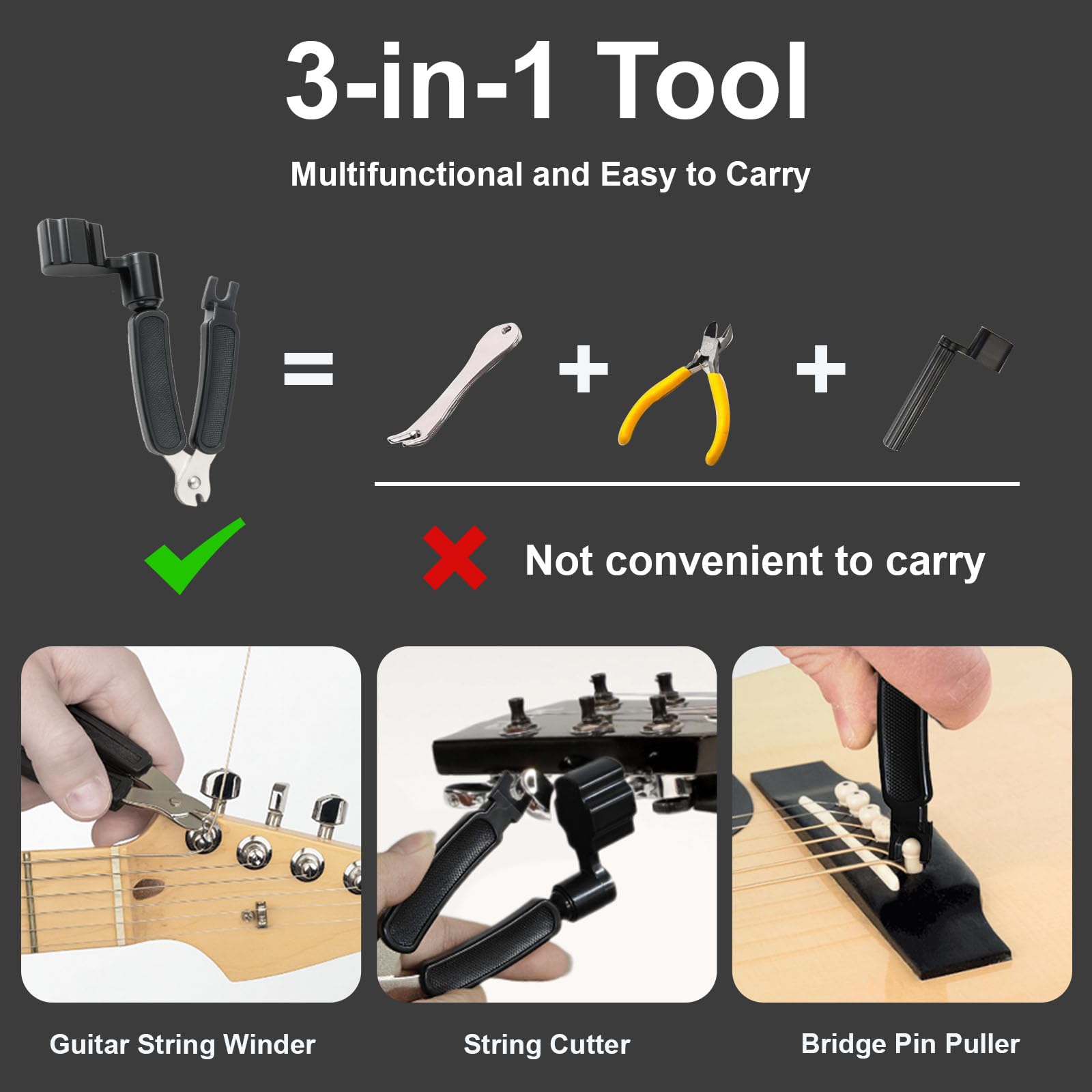 9-teiliges Gitarren-Reinigungsset, Gitarren-Wartungsset enthält Bundpolitur, Reinigungslösung, Griffbrett-Zitronenöl, Saitenreinigung und Politur, Saitenreiniger, Saitenkurbel, 2 Gitarrentuch