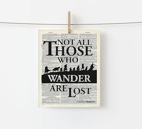 Miniatura 3 de Cita inspiradora "Not All Those Who Wander Are Lost", arte de pared para el aula, decoración de oficina, póster de lotr para el hogar, regalo para