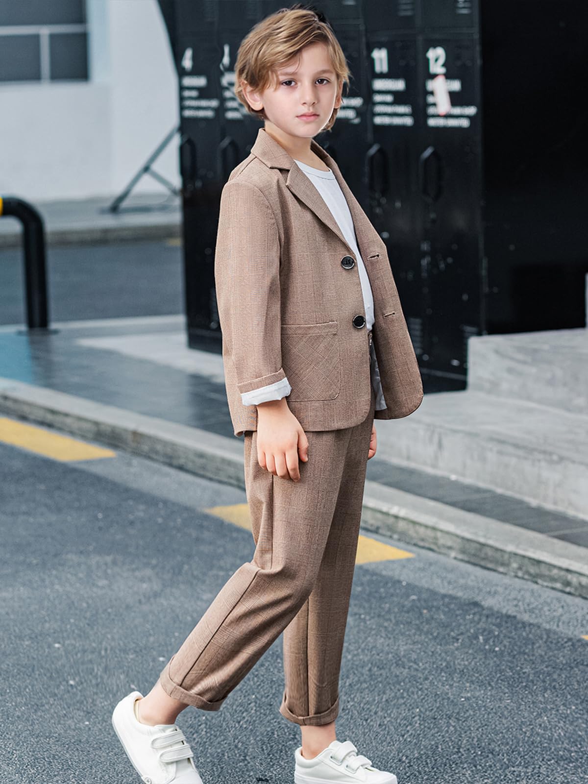 LOLANTA Jungen-Freizeitanzüge, Hochzeits-Outfits, 2-teiliges Gentleman-Blazer und Hose, Set