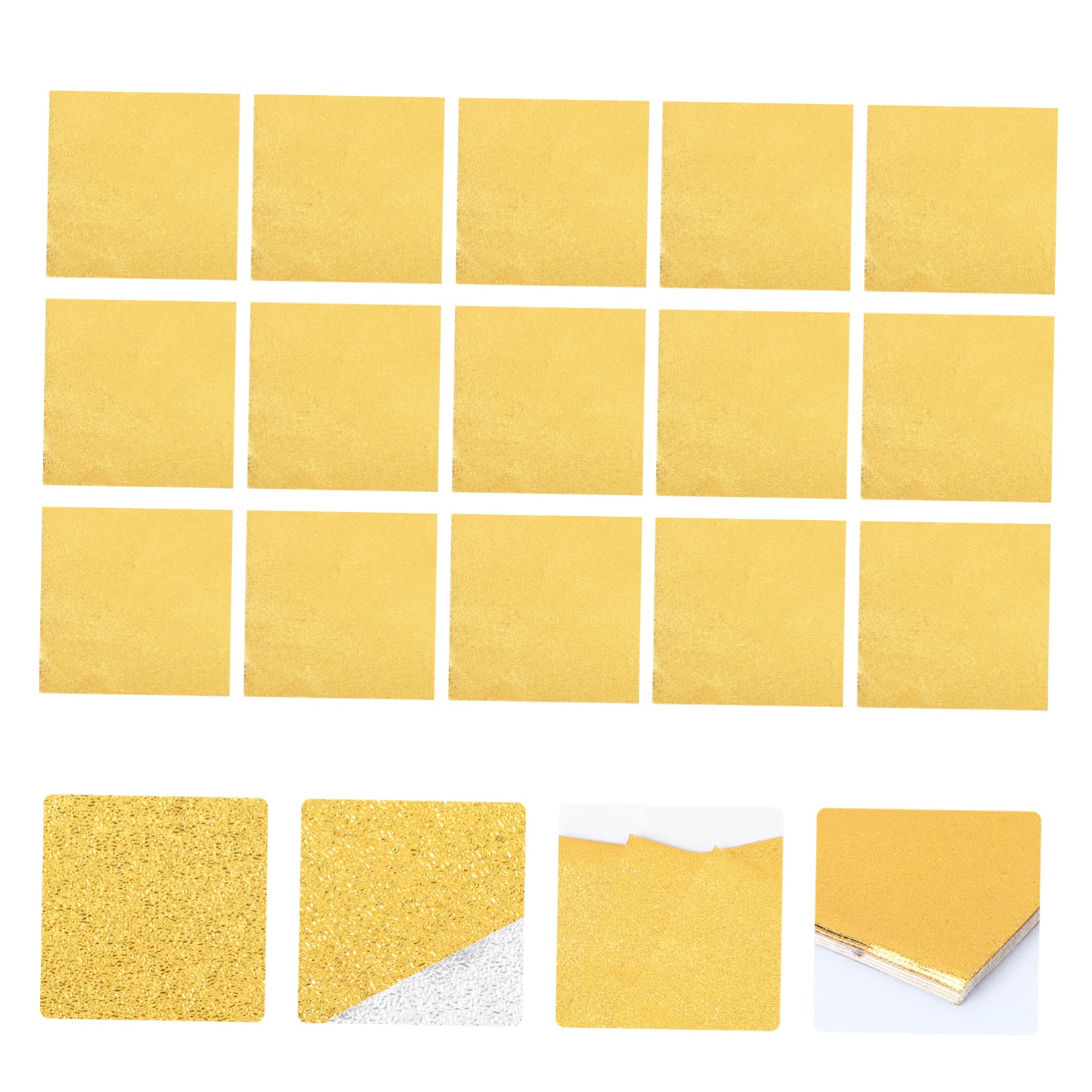 Amosfun 2000 Piezas de Chocolate Dorado Papel de Aluminio para Envolver Dulces Papel de turrón Equipo un Accesorios Mini Galletas Papel Aluminio envoltorios de Dulces de Aluminio