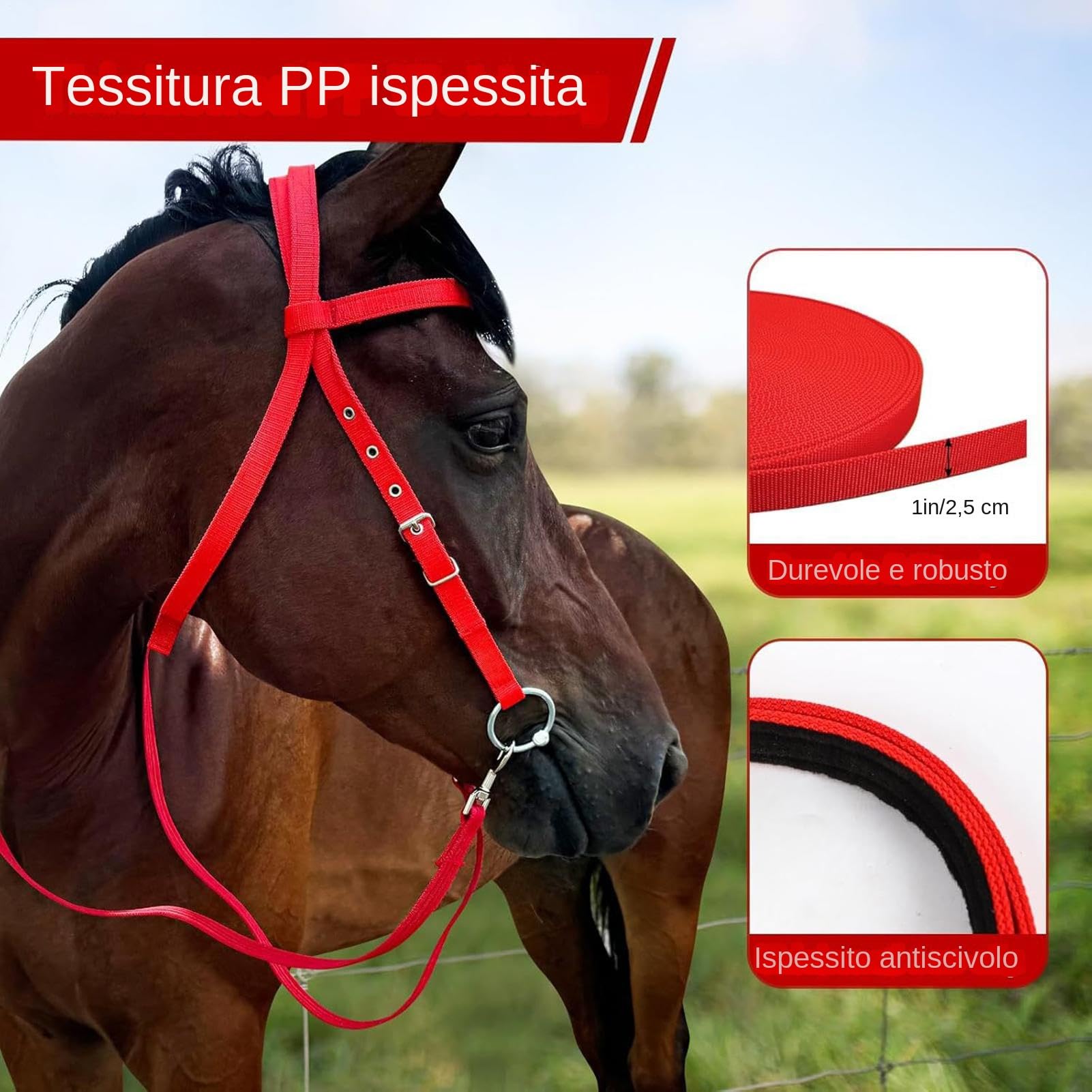 Pferdehalfter - Verstellbares Leder-Zaumzeug mit reißfestem Halfter, strapazierfähig zum Reiten, bequemer Zügel, stabile Ausrüstung für Pferdegeschirr | Training