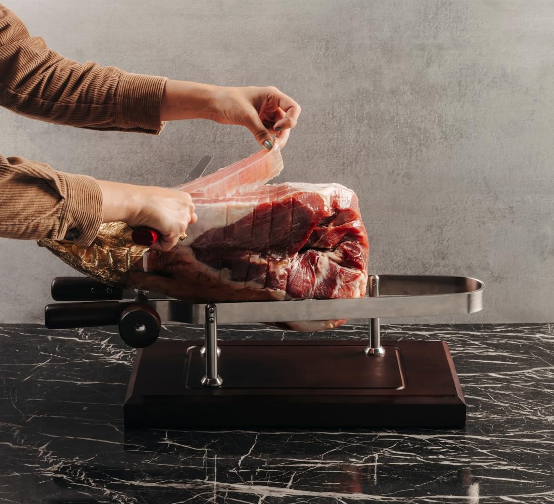Berkel Morsa per prosciutto Italiano con Base in Legno Scuro