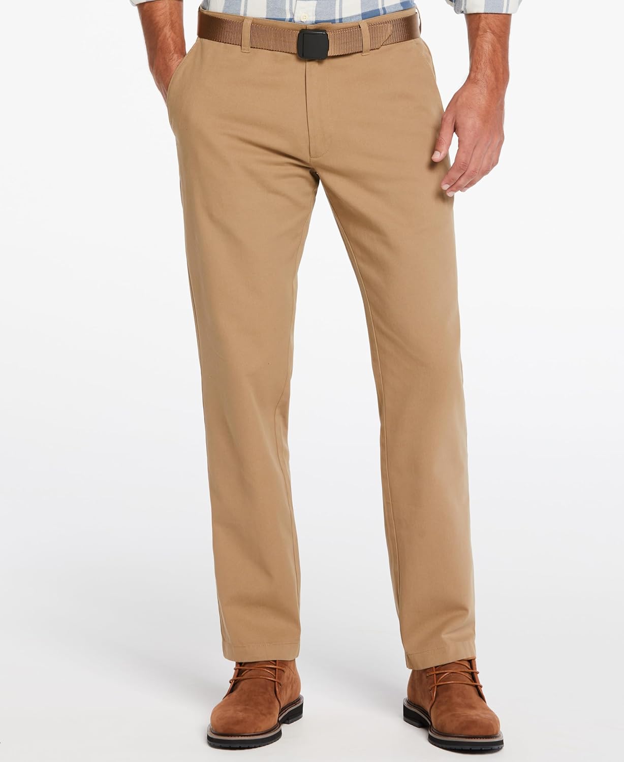 Savane Mens Straight-fit Pants 100% Cotton, Flat Front Chino, Comfortable Stretch, Work, Dress Casual Pants - Image 2