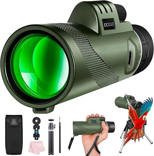 Miniatura 1 de Nuevo telescopio monocular HD de alta potencia 2024 50x60, prismáticos de baja visión nocturna para adultos con adaptador para teléfono inteligente,