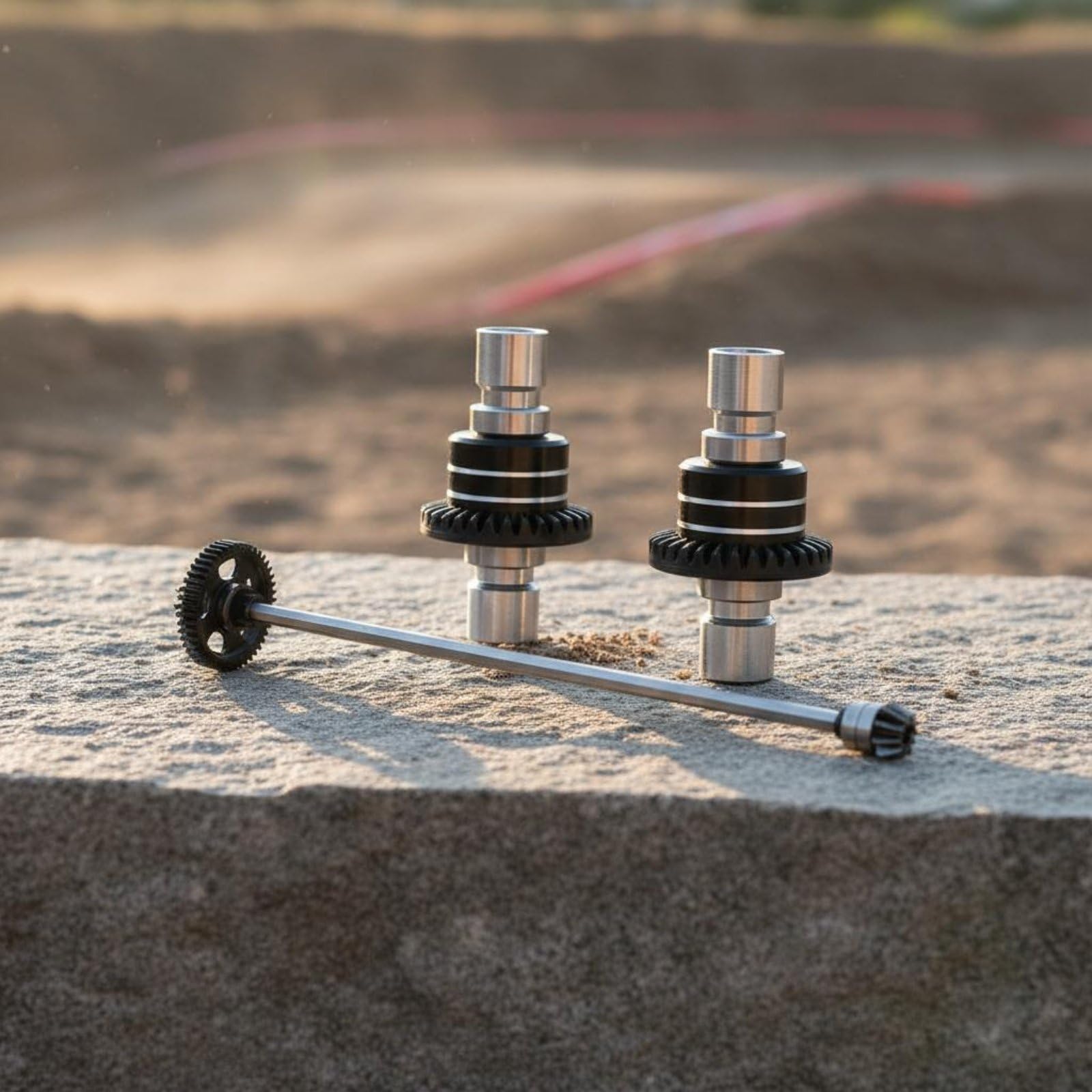 de Engranajes de Vehículo Kit Diferencial Conjunto Transmisión Eje de Propulsión con Engranajes Endurecidos y Caja de Aleación Sólida Resistencia y, Black, 1-16