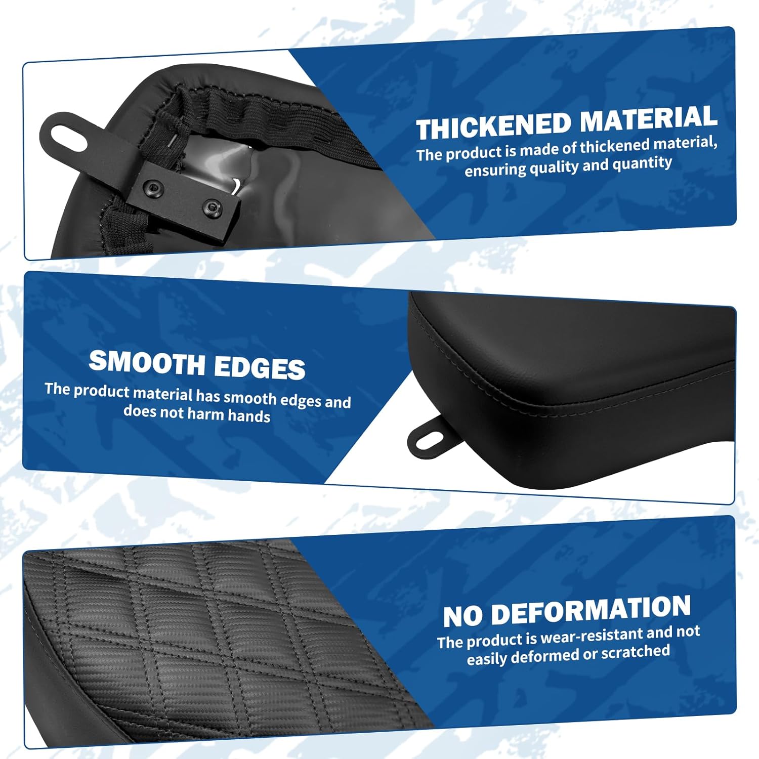 One-Piece Driver Passenger Seat Motorcycle 2-Up Seat Fit for Harley Softail Standard FXST Slim FLSL Deluxe FLDE Street Bob FXBB Heritage Classic FLHC 2018-2025 (Black Stitching)