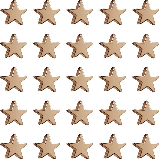 100 Pieces Star Beads Spacer Charms Golden Star-Shape Golden Spacer Charm Loose Beads for DIY Jewelry Crafts Making