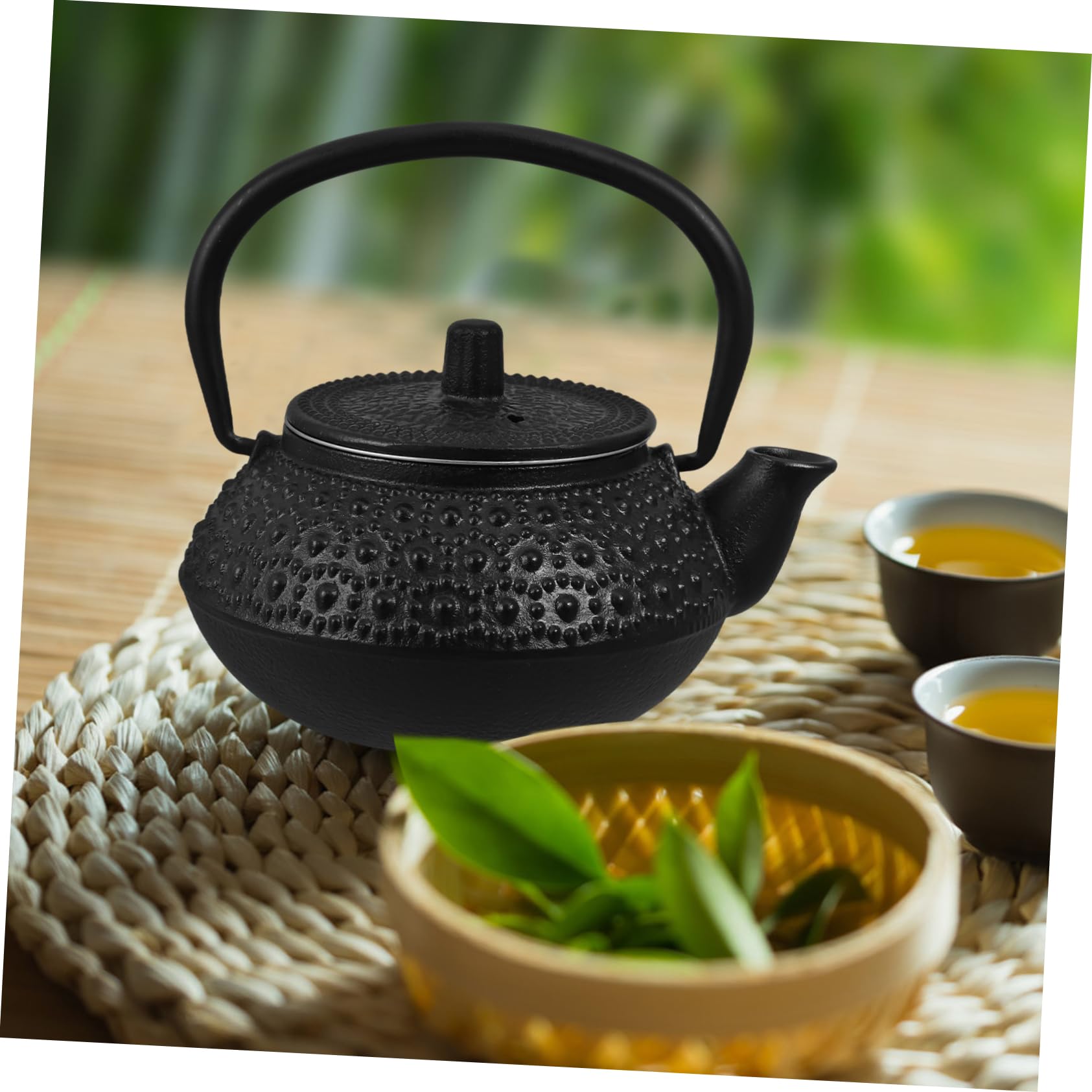 Cabilock Tetera De Hierro Con Infusores Para Té Suelto Para Estufa Diseño Japonés