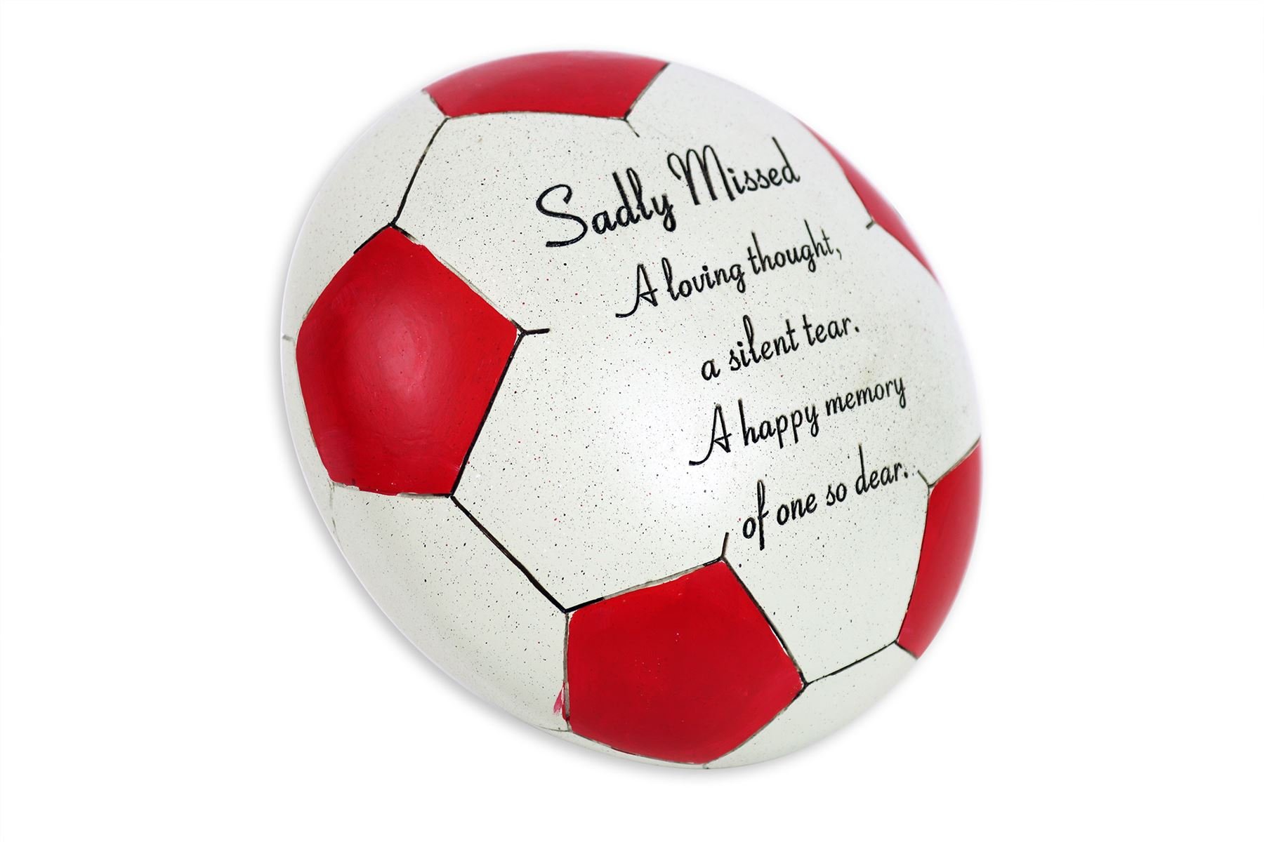 DAVID FISCHOFF Sadly Missed Graveside Memorial Football Grave Decoration Garden Ornament Gravestone Memorial Memories Family Football Memorial