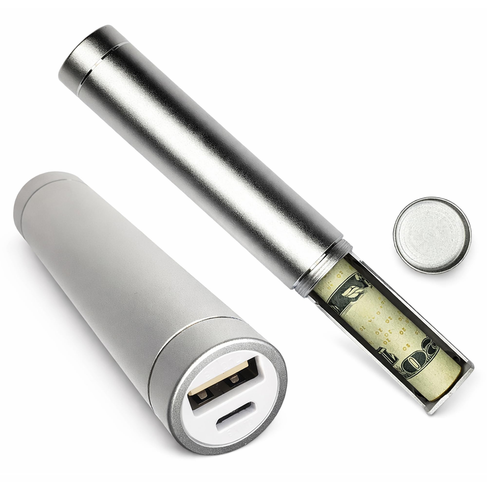 USB Charger Diversion Safe (2 Pack) - Realistic Looking USB Charger with Secret Stash Container | Cash Stash Can Secret Compartment Hidden Compartment Containers Storage Hiding Places for Valuables