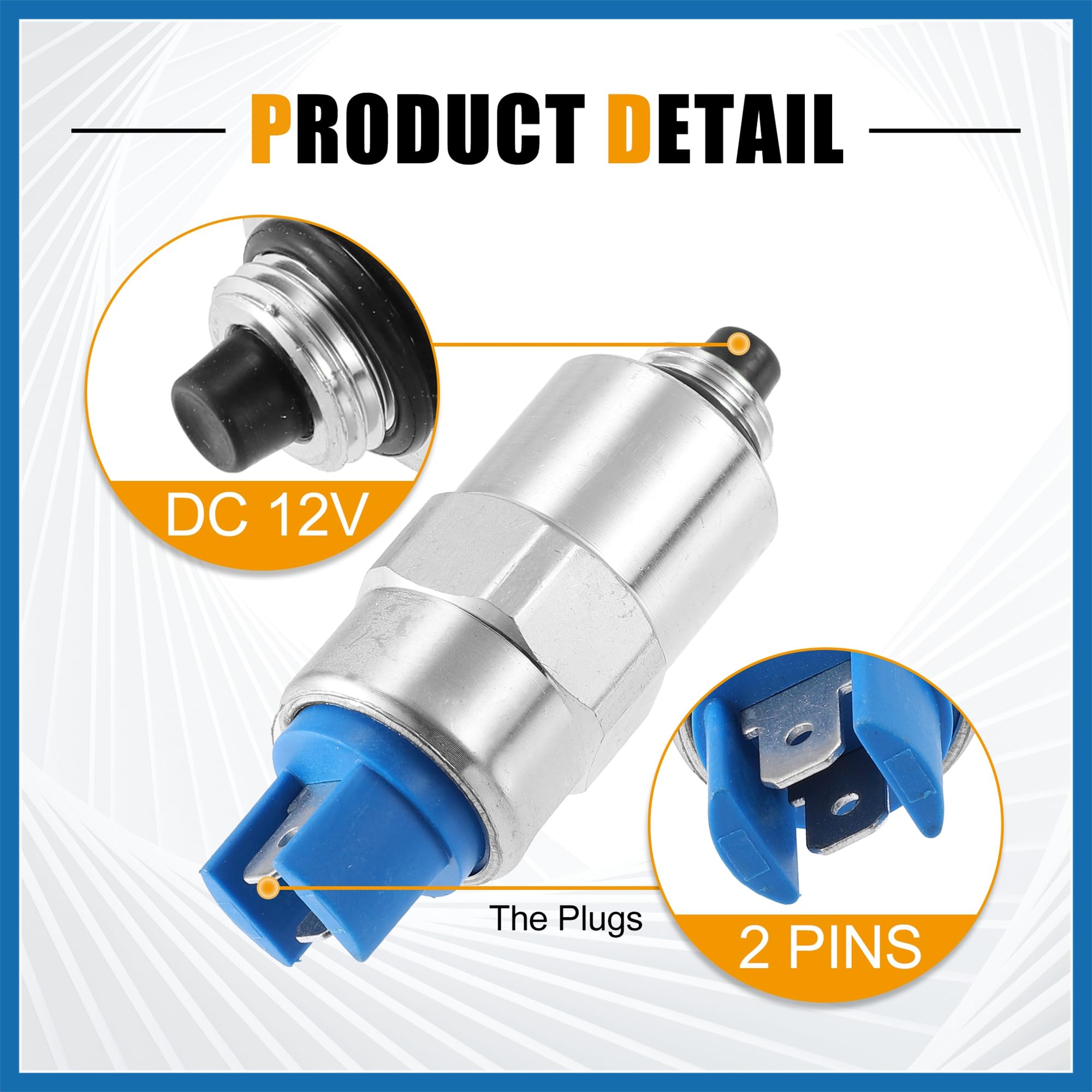 A ABSOPRO Carburant Coupure Arrêt Off Solénoïde Vanne 12V 7167-620C pour PERKINS Remplacement d'article