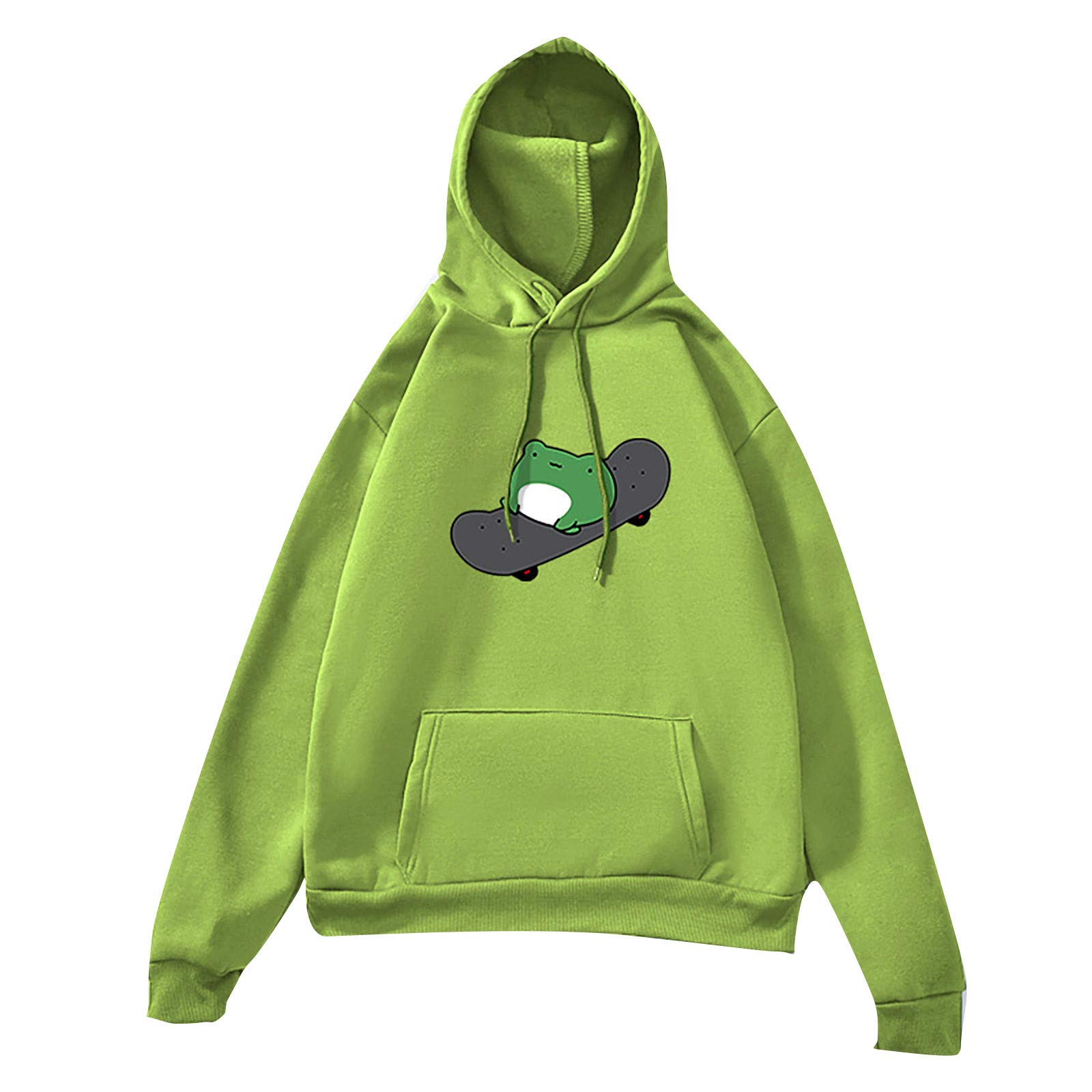 Skateboard And Frog Womens Hoodie Cute Sweatshirts Long Sleeve