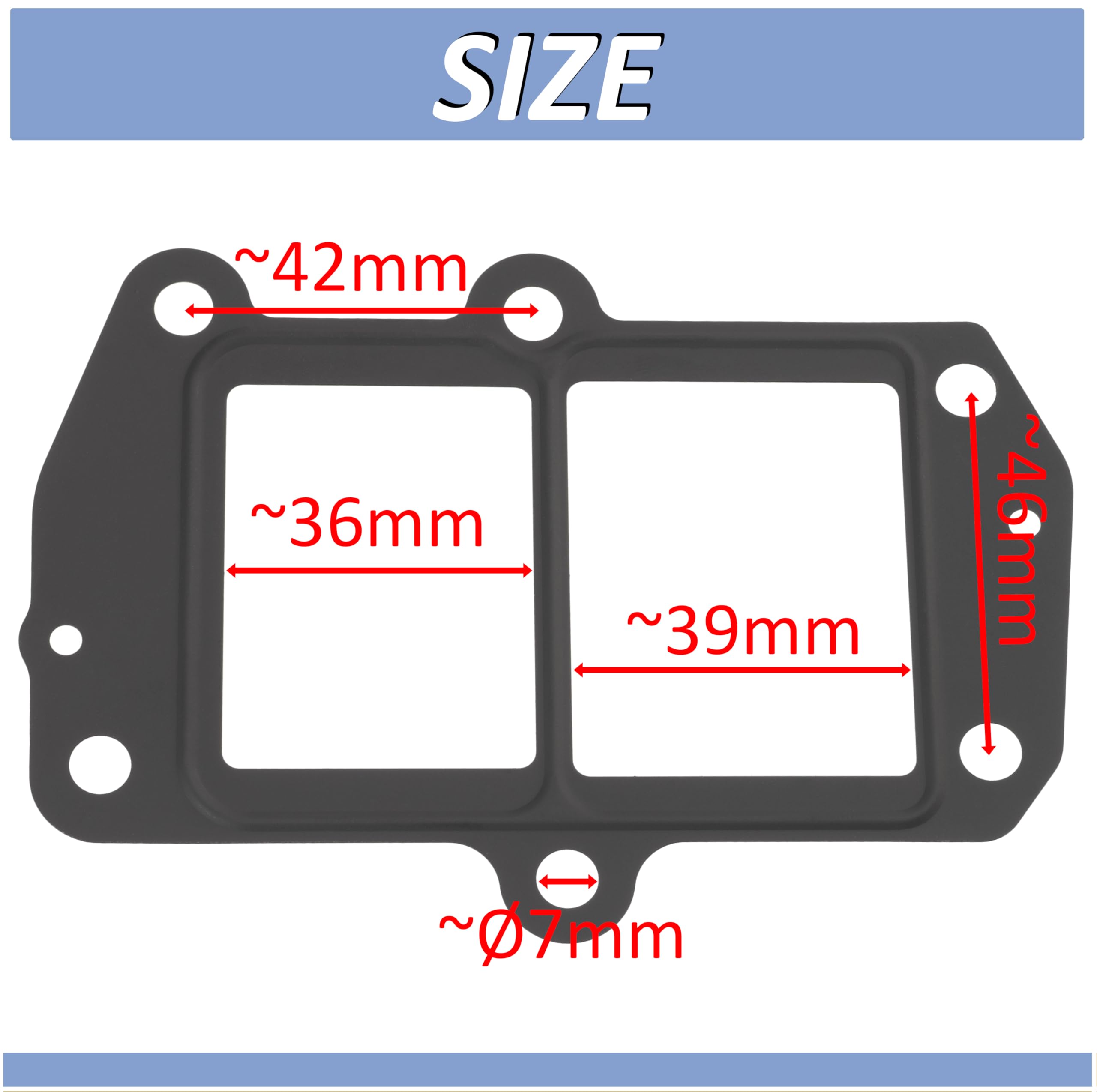 AERZETIX - C70108 - Guarnizione di tenuta della valvola EGR AGR - compatibile con numeri OE A6511422480 14781-HG00B