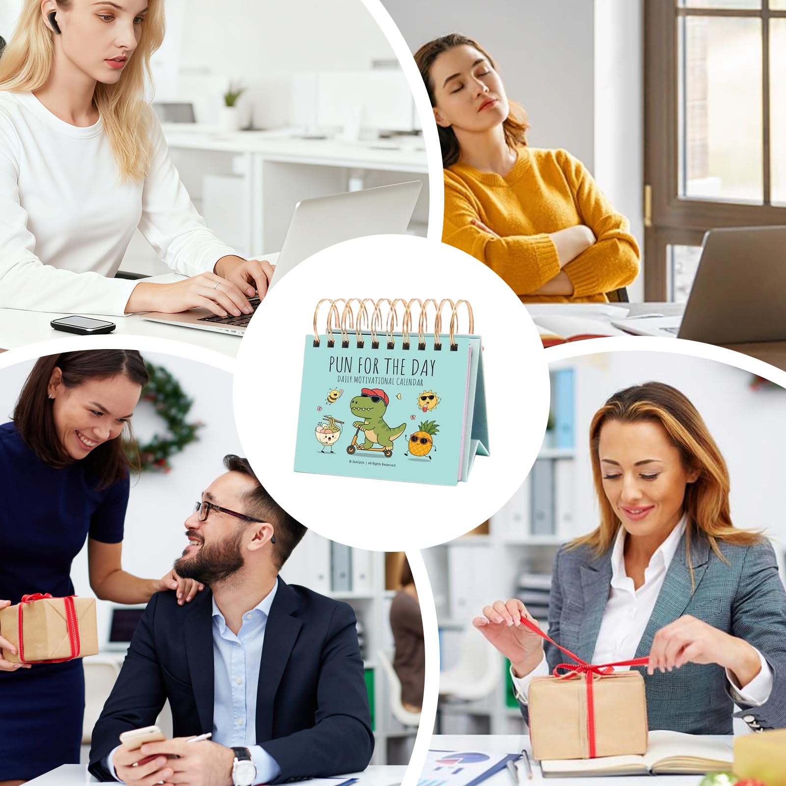 Motivational Calendar - Daily Quotes for Desk | Perpetual Table Decoration, 2026 Inspiration, Positive Reminder with Compact Build & Stylish Appeal for Workplace, Dorm, Home, Office and Study