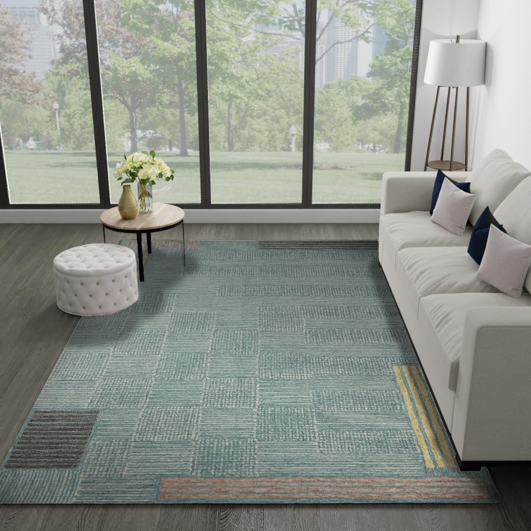 BashianVenezia Collection Rug, 5' x 7'6", Teal