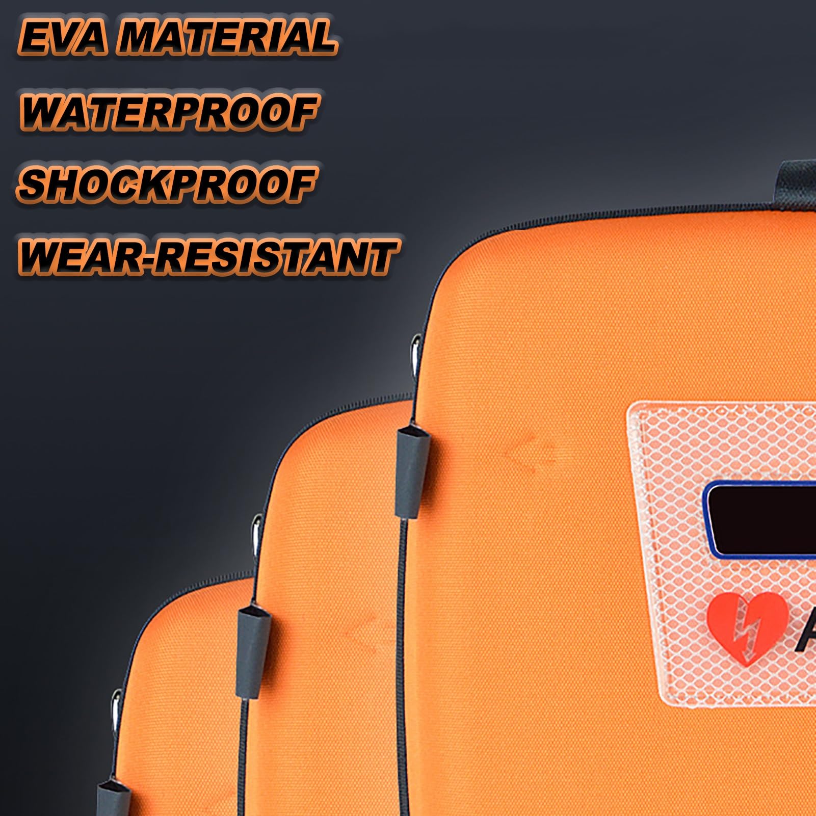 Sac de Rangement Portable for défibrillateur AED, Sac de Rangement d'urgence accrocheur avec Bretelles réglables, Conception à Deux Couches for la Maison, Le Bureau et Les lieux publics
